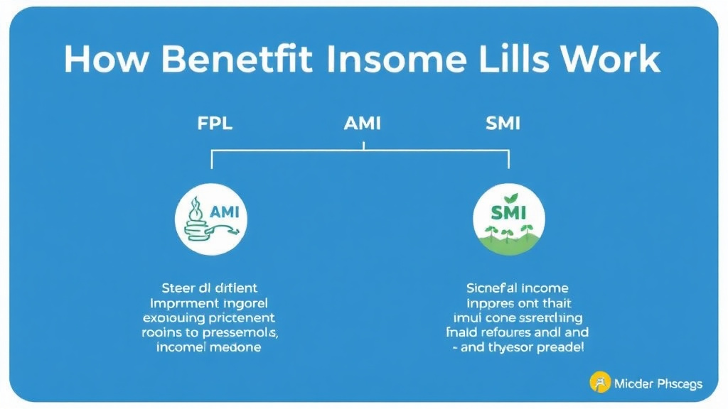 Hands-on guide visualization for how Benefit Income Limits Work: FPL, AMI, and SMI Explained