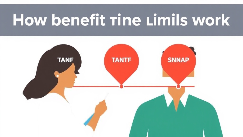 Real-world application diagram for how Benefit Time Limits Work: TANF, SNAP, and Others