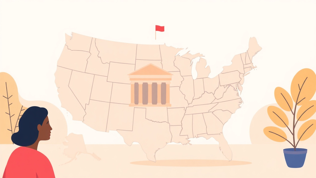 A professional illustration depicting how Benefits Differ by State: Why Location Matters