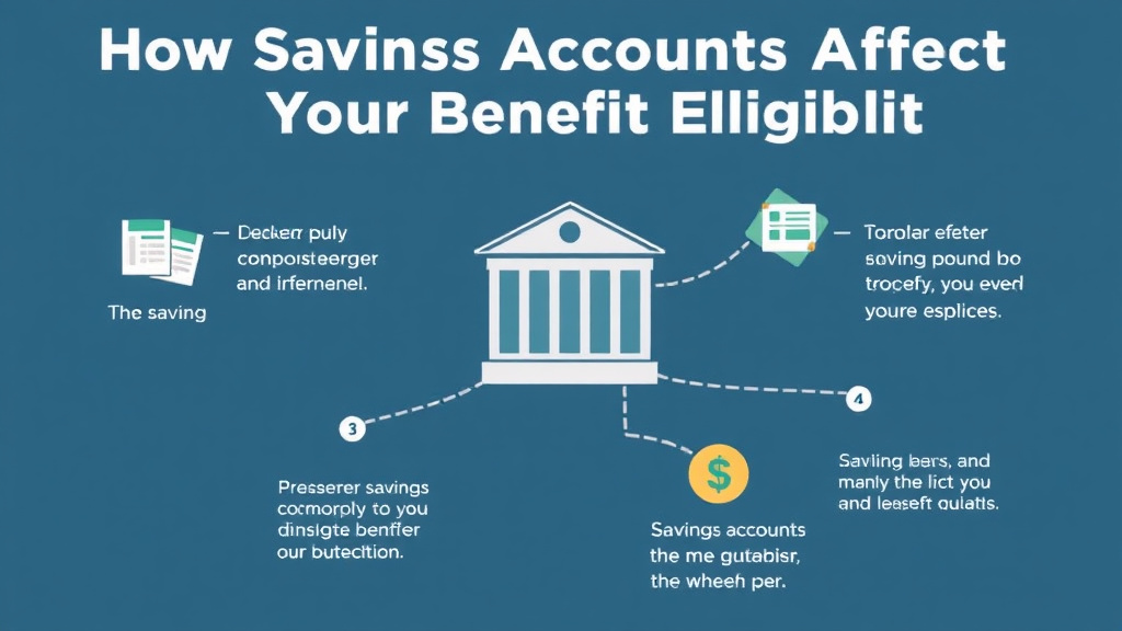 Action-oriented illustration showing how to apply how Savings Accounts Affect Your Benefit Eligibility