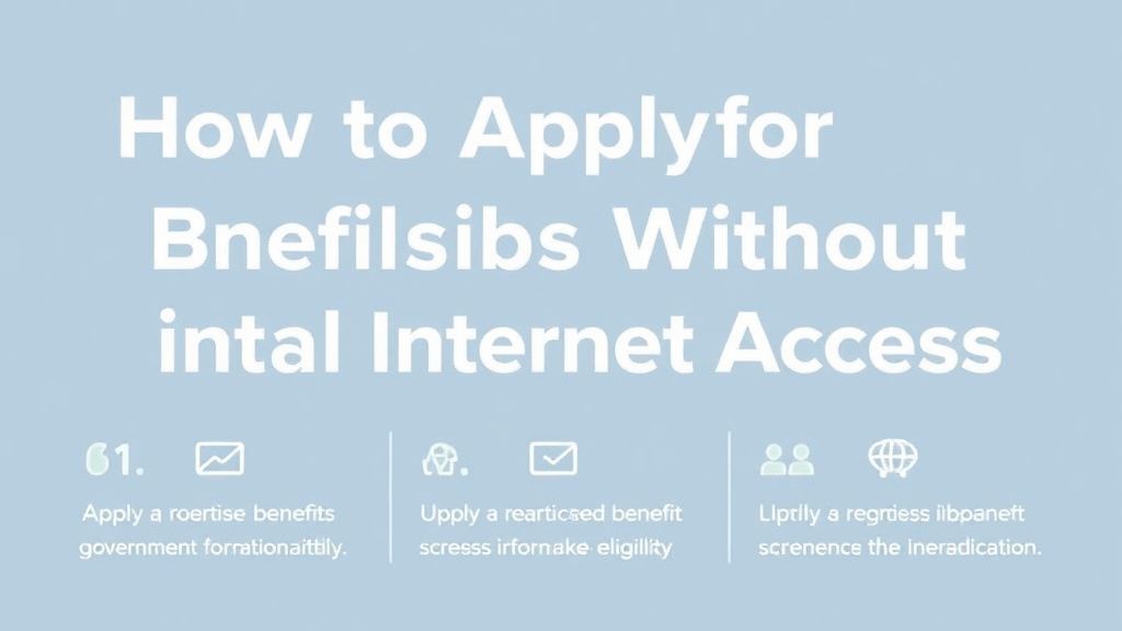Process flow illustration for putting apply for Benefits Without Internet Access into action