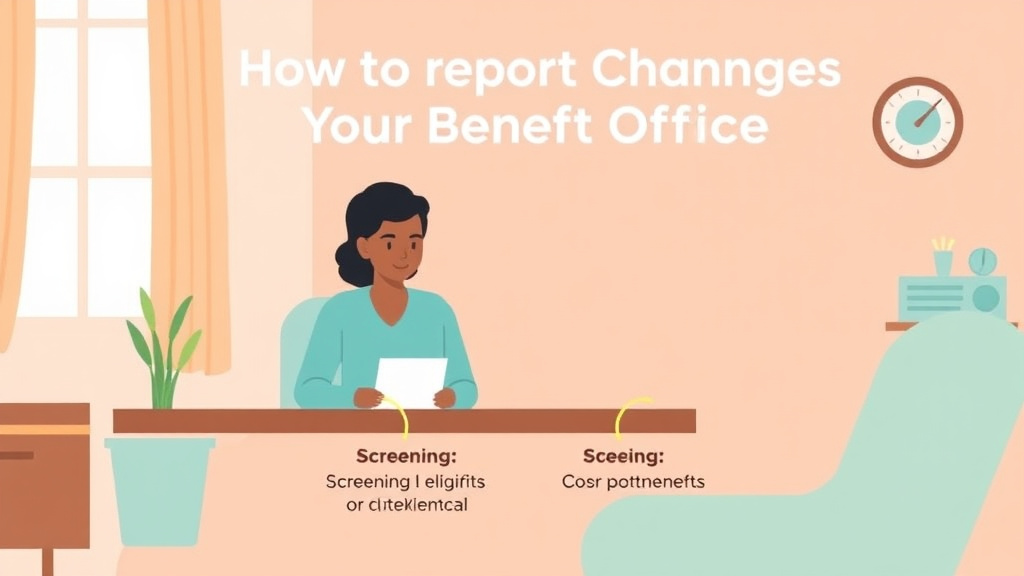 Real-world application diagram for report Changes to Your Benefit Office