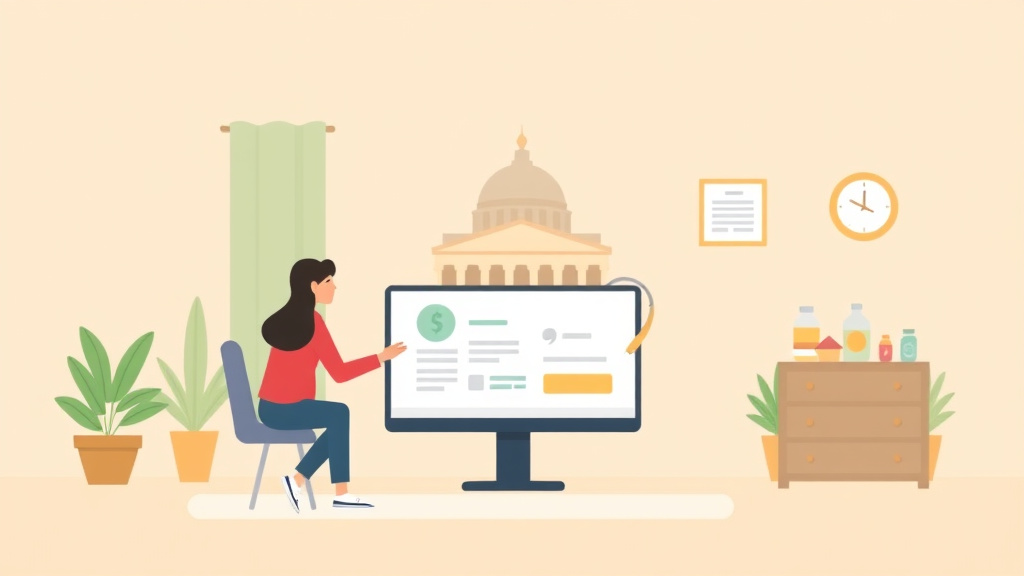 Conceptual diagram showing how set Up Direct Deposit for Government Benefits works in practice