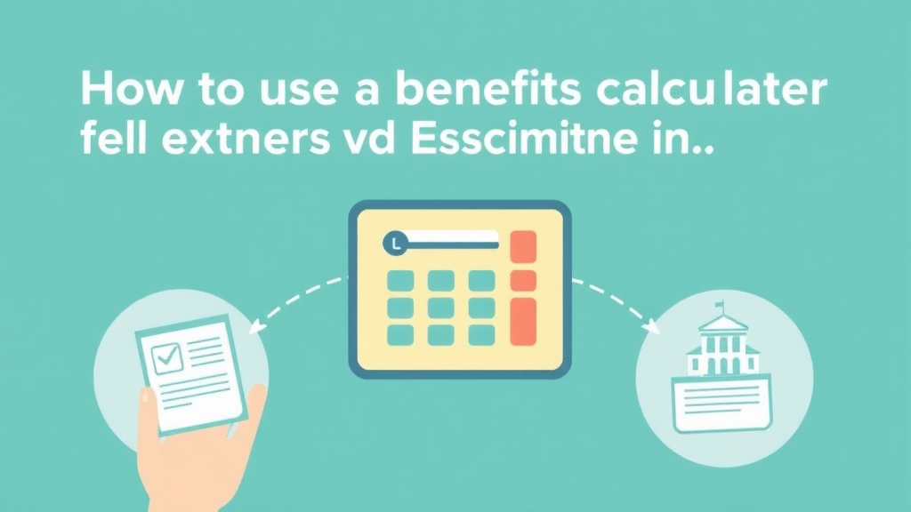 Action-oriented illustration showing how to apply use a Benefits Calculator to Estimate Your Aid