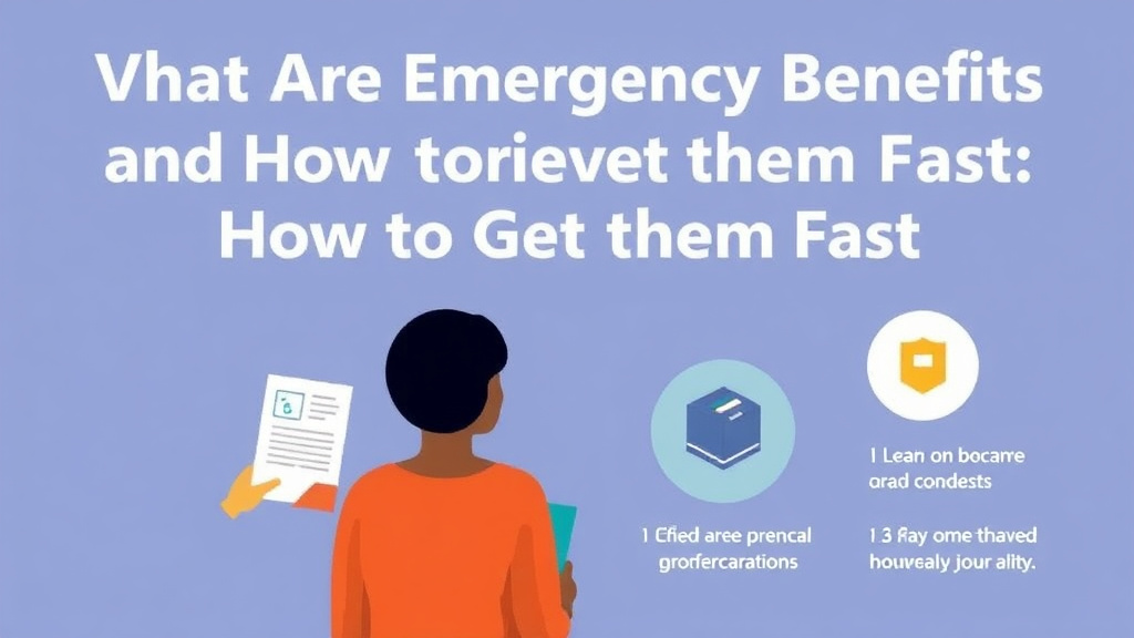 Action-oriented illustration showing how to apply what Are Emergency Benefits and How to Get Them Fast