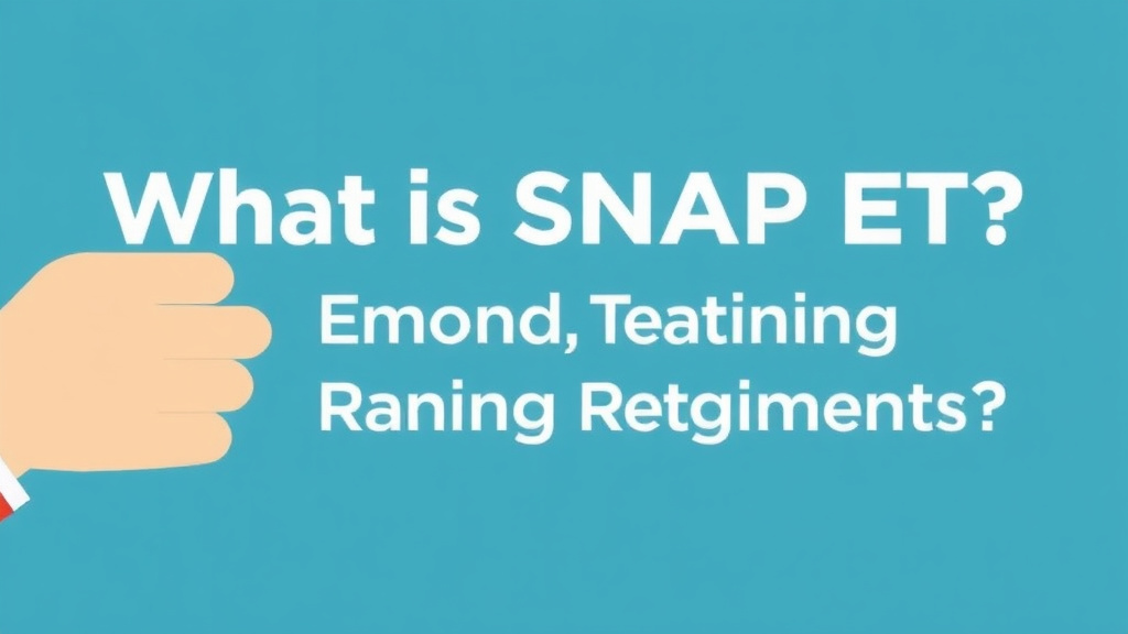 Real-world application diagram for SNAP E&T? Employment and Training Requirements
