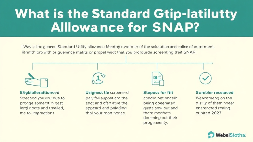 Step-by-step visual guide for implementing the Standard Utility Allowance for SNAP?