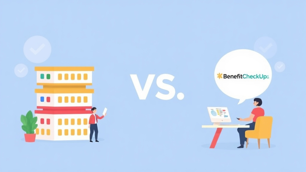 Clear illustration of benefitStack vs BenefitsCheckUp.org: Full Comparison with supporting details