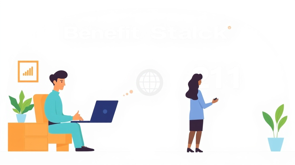 Visual overview of benefitStack vs Calling 211: Which Gets You Help Faster? with key concepts highlighted