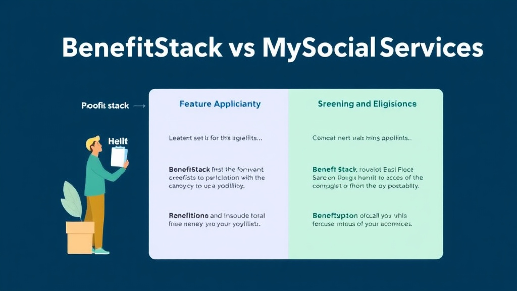 Practical workflow diagram for benefitStack vs MySocialServices: Feature Comparison