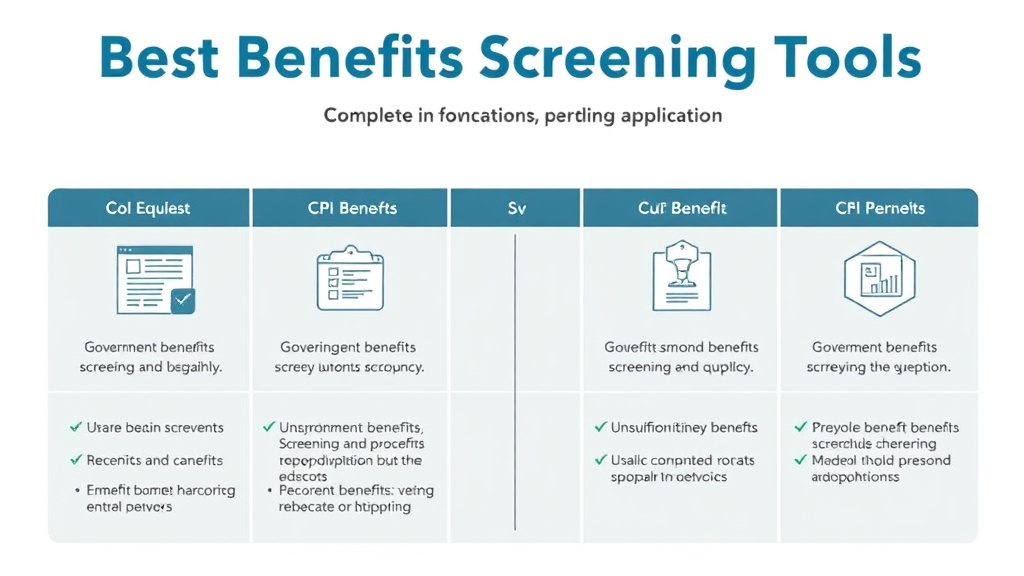 Practical checklist visual for best Benefits Screening Tools 2026: Complete Comparison