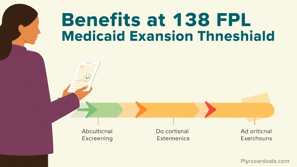 Real-world application diagram for benefits at 138% FPL: Medicaid Expansion Threshold