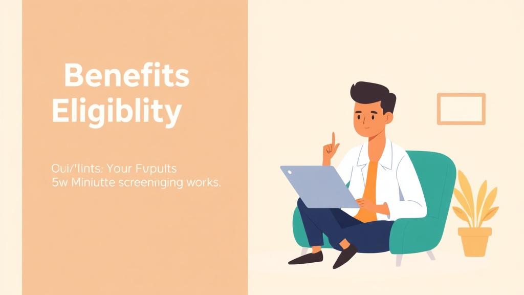 An informative visual explaining benefits Eligibility Quiz: How Our 5-Minute Screening Works for beginners and professionals