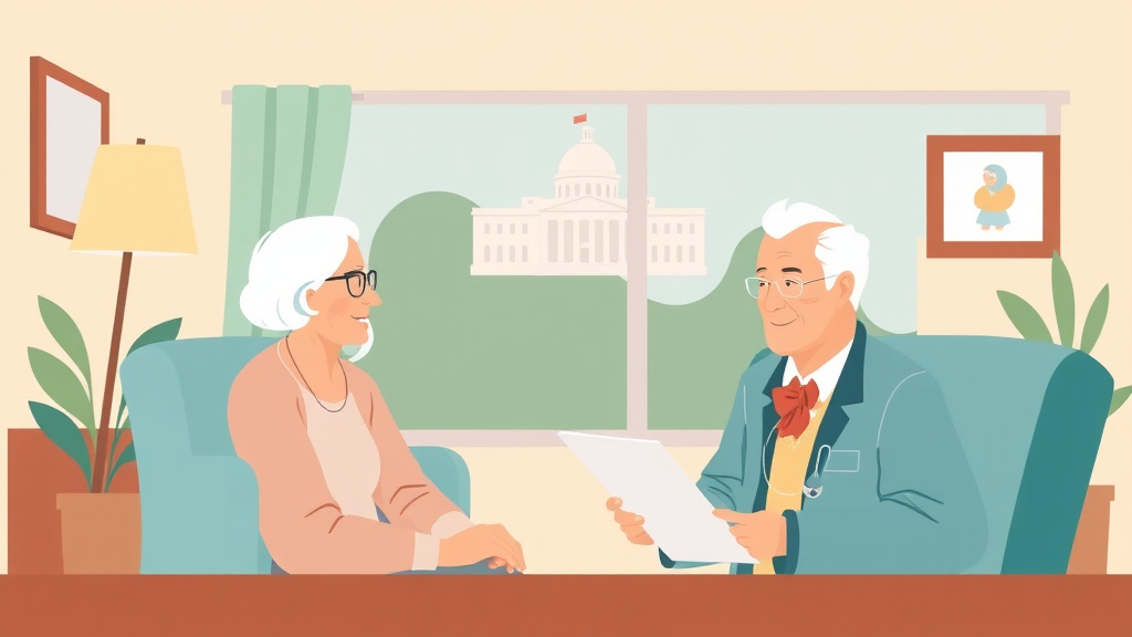 Conceptual diagram showing how benefits for Aging Veterans: Aid and Attendance works in practice