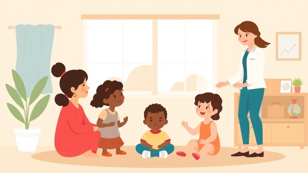 A professional illustration depicting benefits for Childcare Costs: Subsidies, Tax Credits, and Head Start