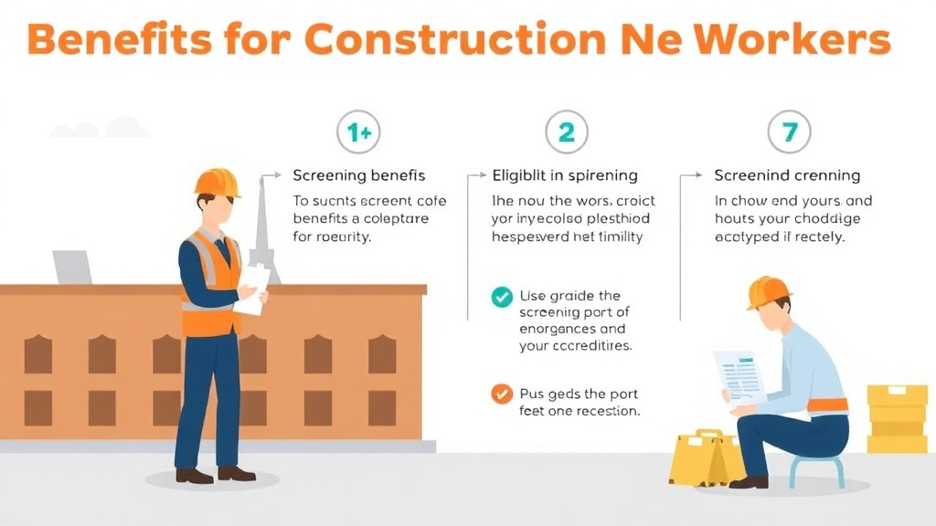 Step-by-step visual guide for implementing benefits for Construction Workers: Safety Net Programs