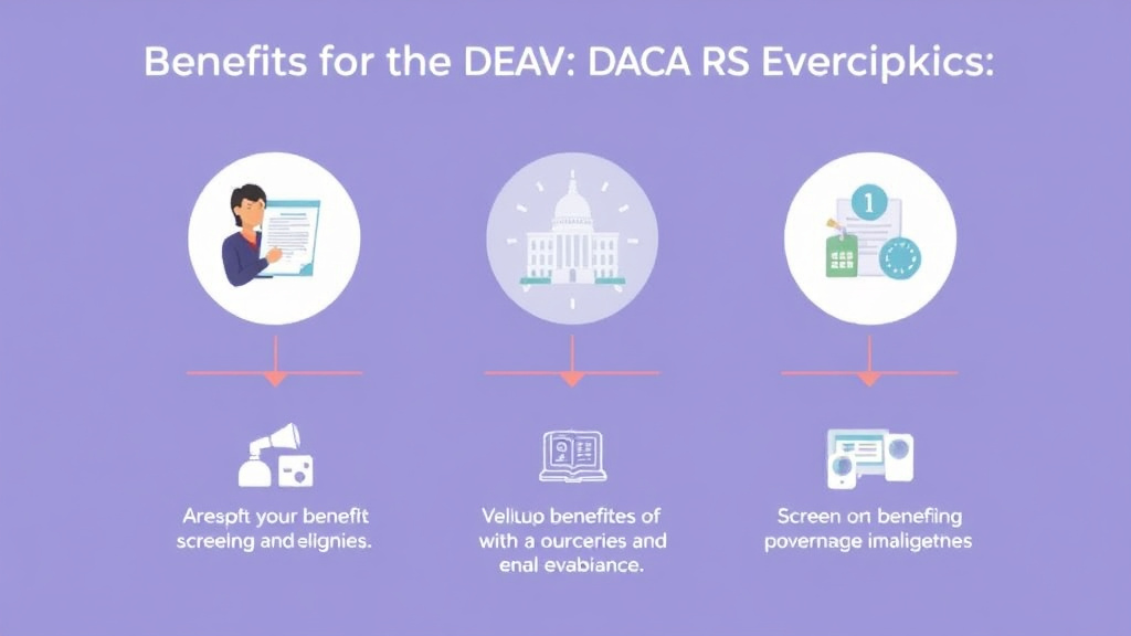 Process flow illustration for putting benefits for DACA Recipients: What Is Available into action