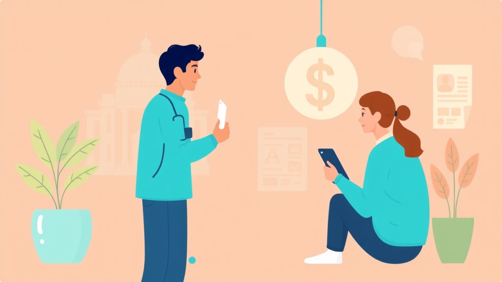 Illustration breaking down the fundamentals of benefits for Gig Workers: Health Insurance, EITC, and More