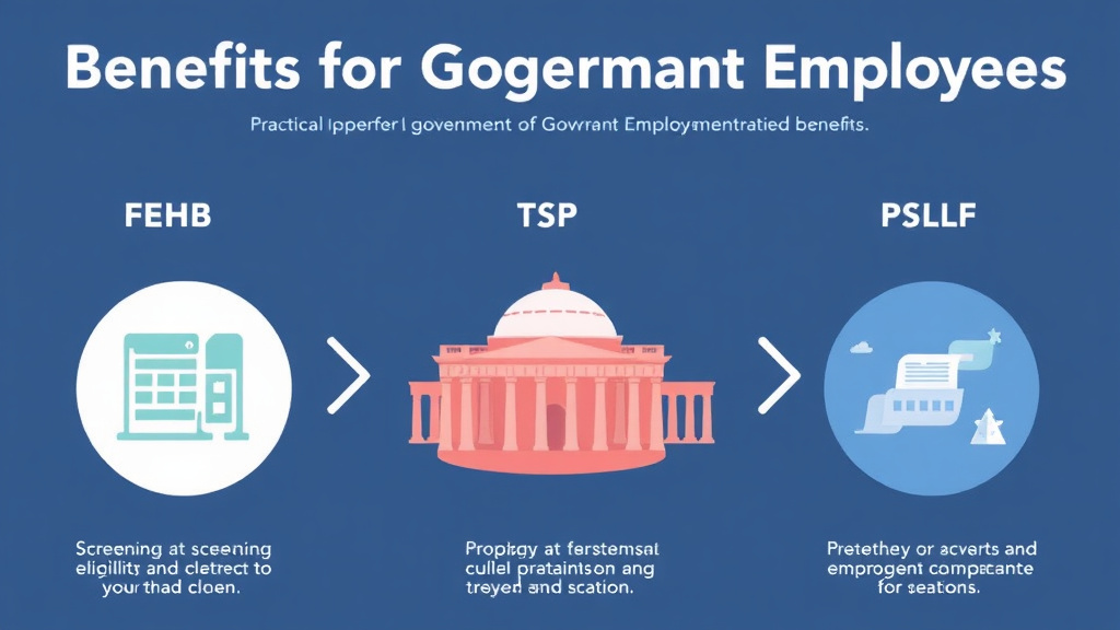 Real-world application diagram for benefits for Government Employees: FEHB, TSP, and PSLF