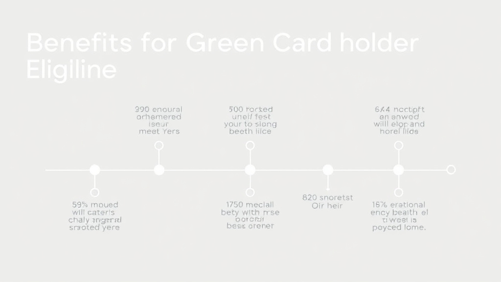 Real-world application diagram for benefits for Green Card Holders: Eligibility Timeline