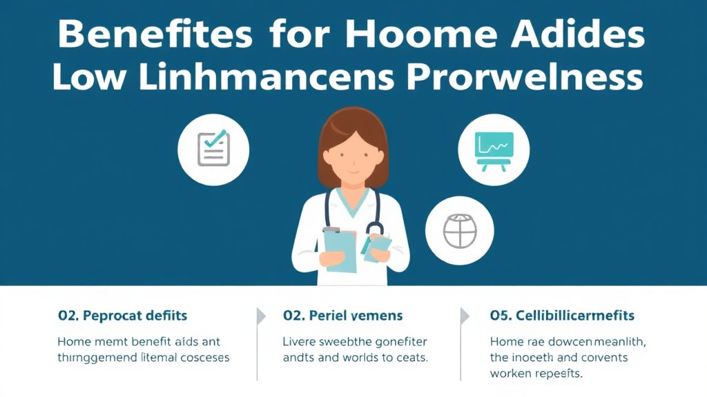 Action-oriented illustration showing how to apply benefits for Home Health Aides: Low-Income Worker Programs