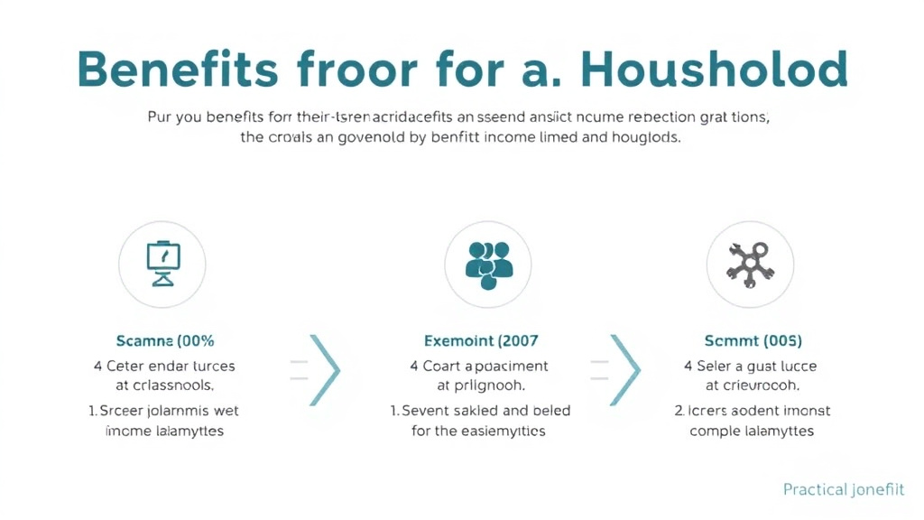 Hands-on guide visualization for benefits for a Household of 3: Income Limits and Programs
