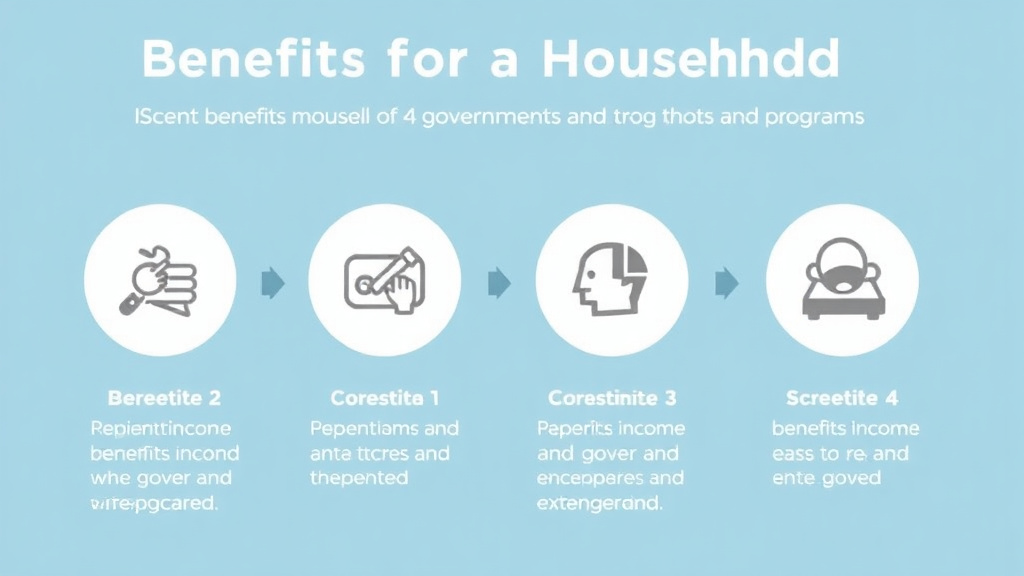 Practical workflow diagram for benefits for a Household of 4: Income Limits and Programs