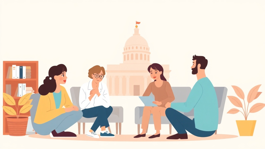 A professional illustration depicting benefits for People in Crisis: Emergency Aid Resources