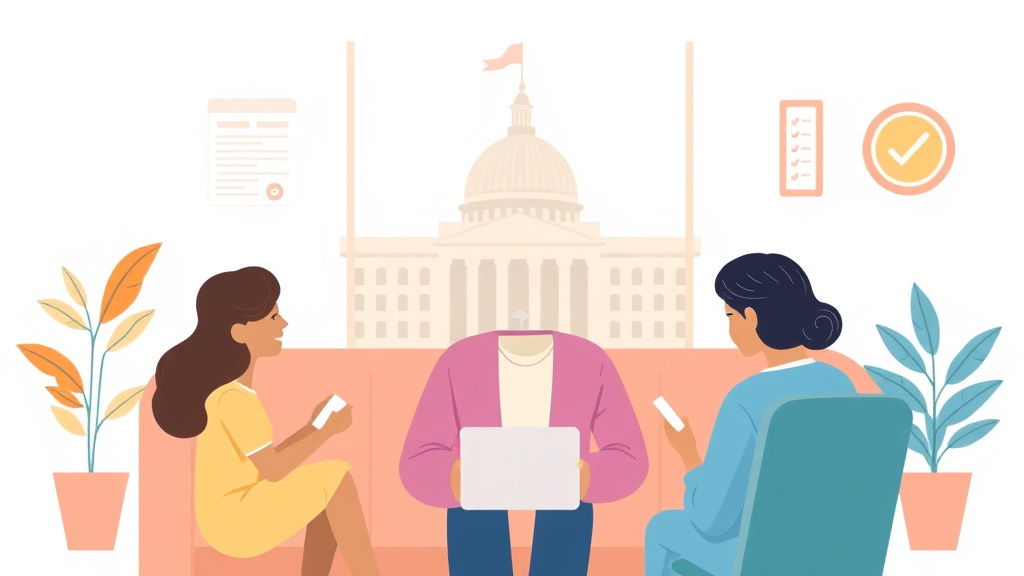 Conceptual diagram showing how benefits for People With Mental Illness: Treatment and Support works in practice