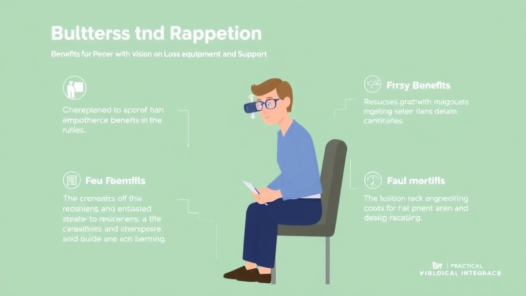 Practical workflow diagram for benefits for People With Vision Loss: Equipment and Support