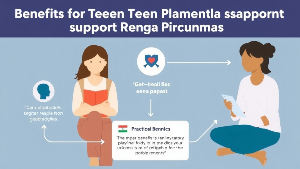 Practical checklist visual for benefits for Teen Parents: Support and Education Programs