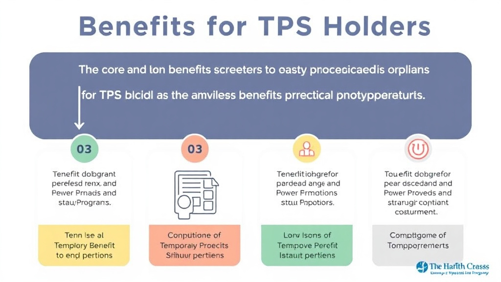 Practical checklist visual for benefits for TPS Holders: Temporary Protected Status Programs