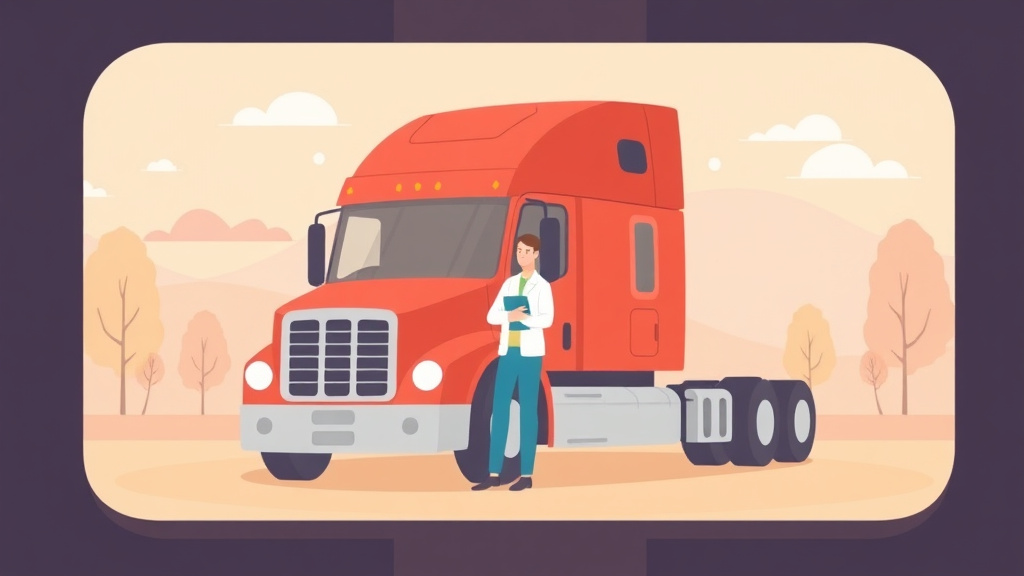 Illustration breaking down the fundamentals of benefits for Truck Drivers: Healthcare and Family Programs