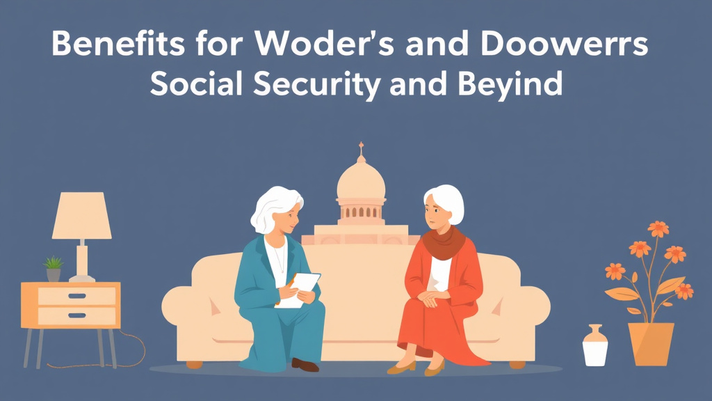 An informative visual explaining benefits for Widows and Widowers: Social Security and Beyond for beginners and professionals