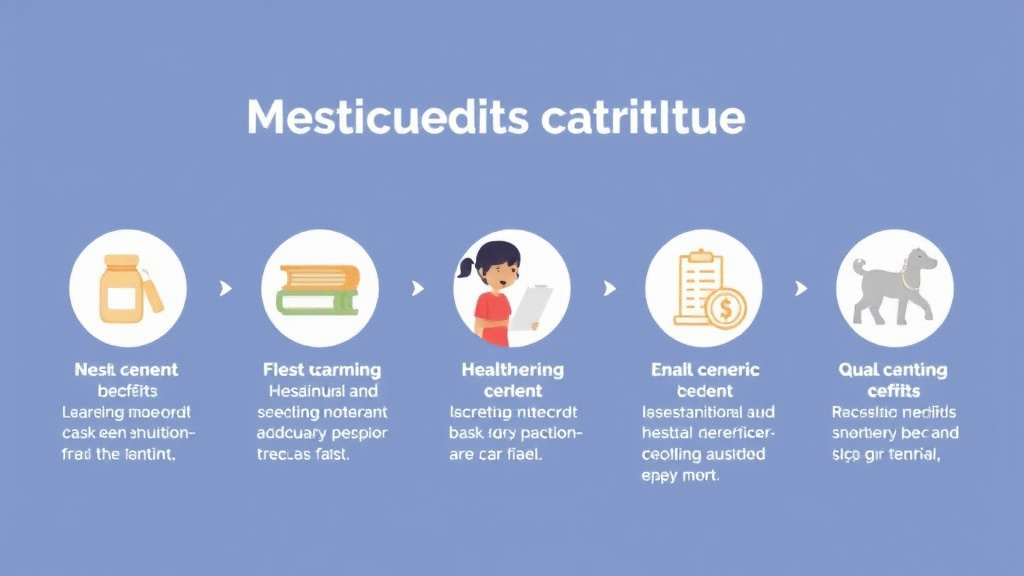 Process flow illustration for putting benefits for Children: Healthcare, Nutrition, Education, and Cash Aid into action