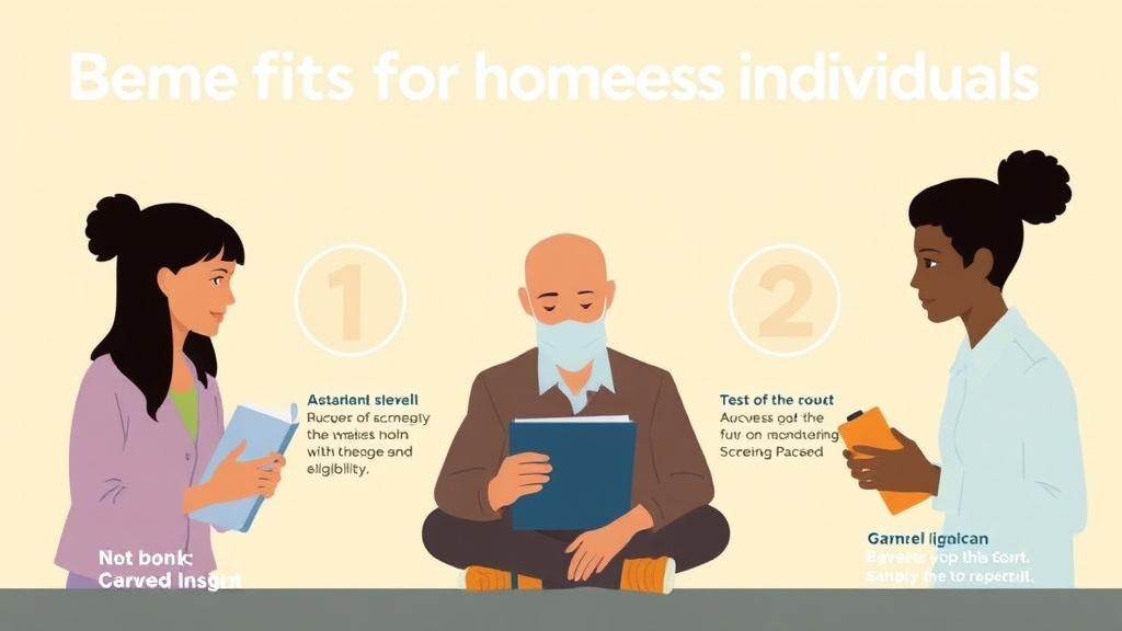 Step-by-step visual guide for implementing benefits for Homeless Individuals: How to Get Help
