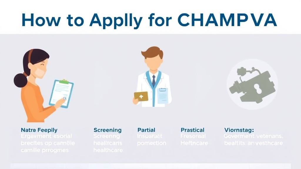 Real-world application diagram for apply for CHAMPVA Veteran Family Healthcare