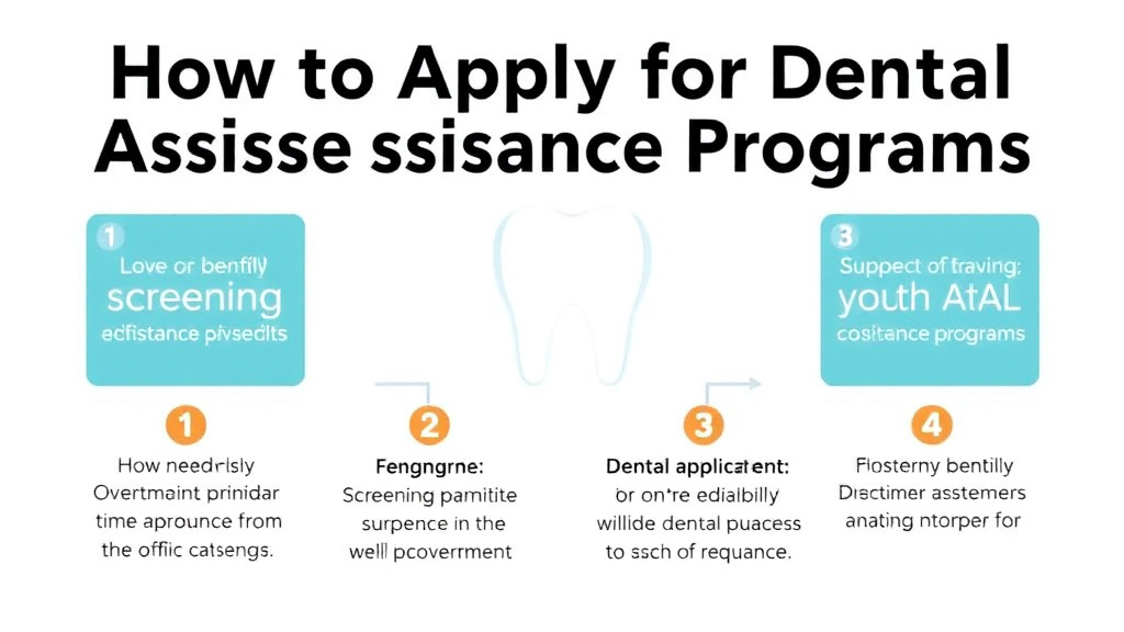 Step-by-step visual guide for implementing apply for Dental Assistance Programs