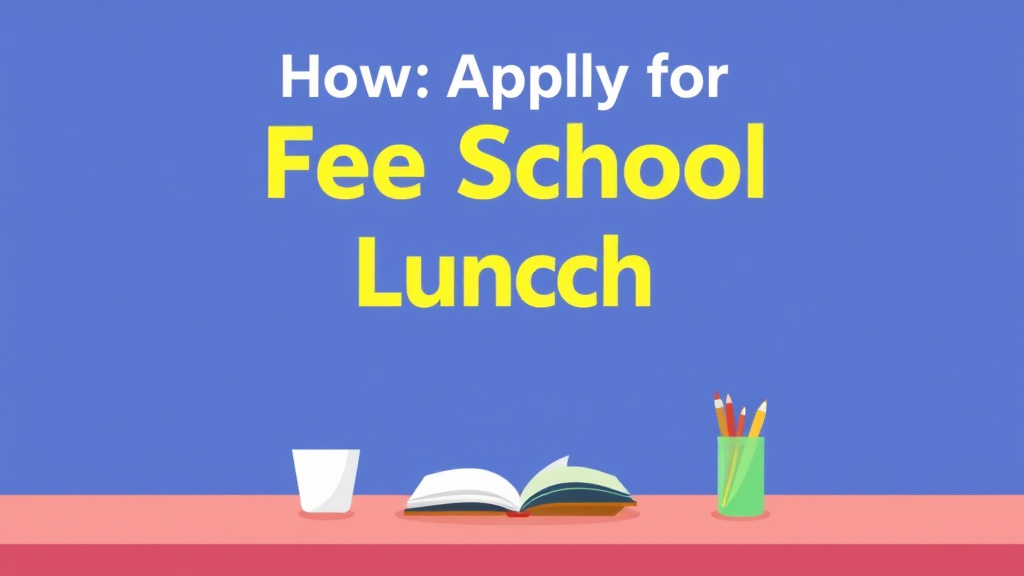 Clear illustration of apply for Free School Lunch: Application Guide with supporting details