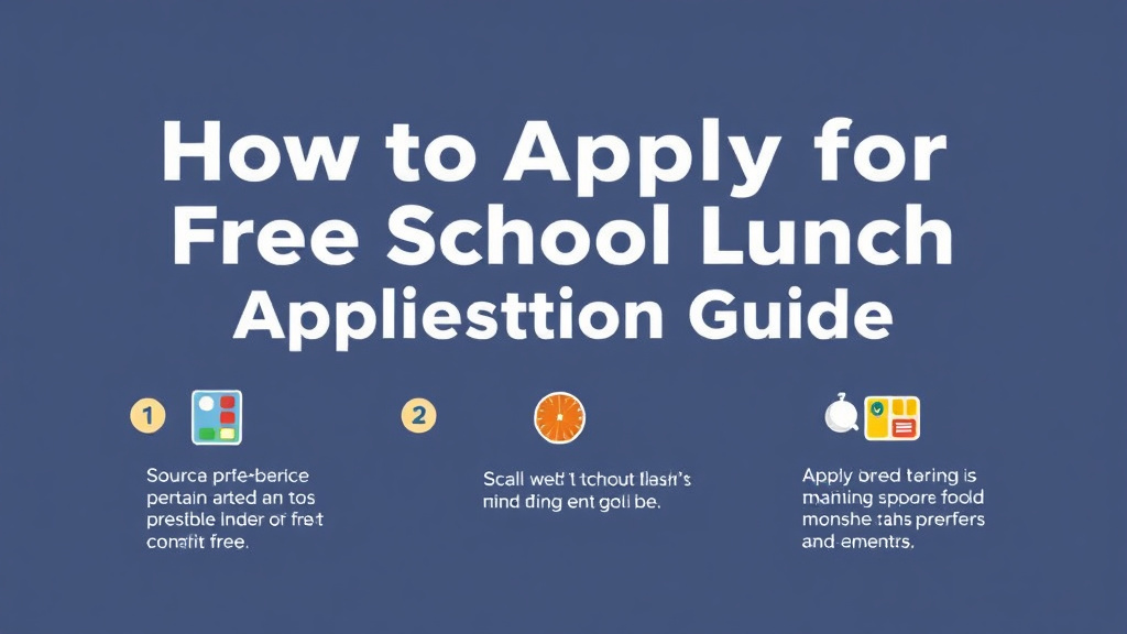 Step-by-step visual guide for implementing apply for Free School Lunch: Application Guide
