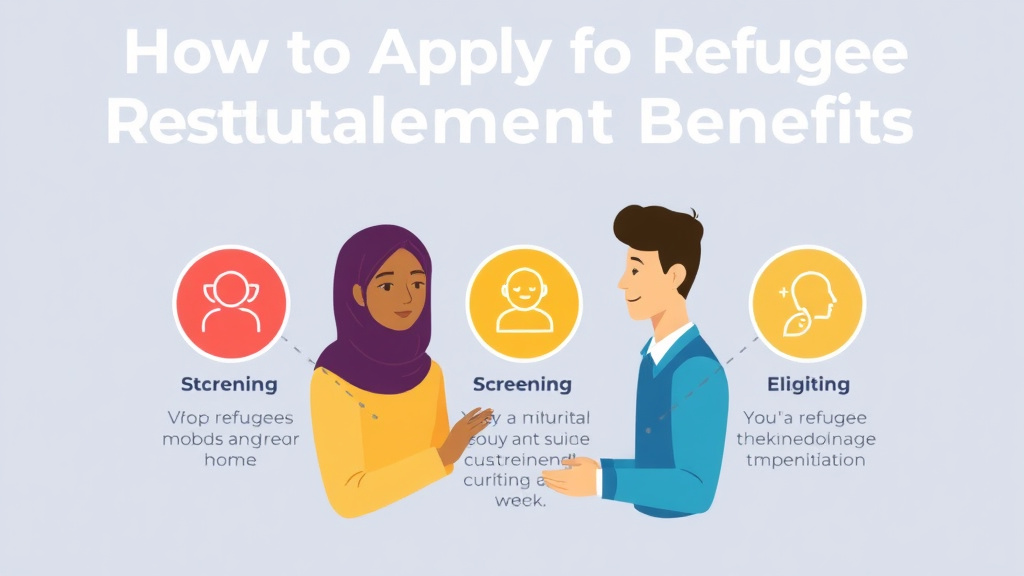 Process flow illustration for putting apply for Refugee Resettlement Benefits into action