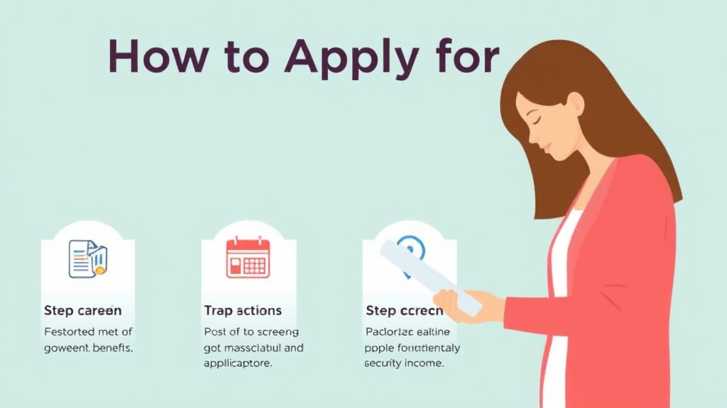 Action-oriented illustration showing how to apply apply for SSI: Supplemental Security Income Application