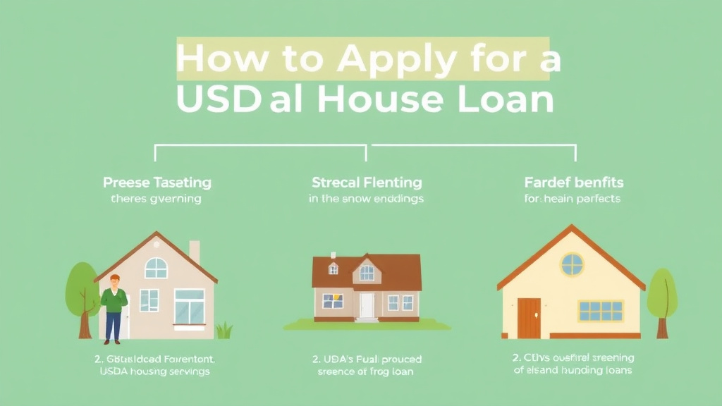 Action-oriented illustration showing how to apply apply for a USDA Rural Housing Loan