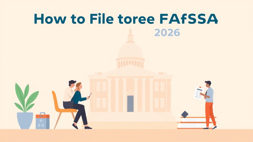 Illustration breaking down the fundamentals of file the FAFSA Step by Step: 2026 Guide