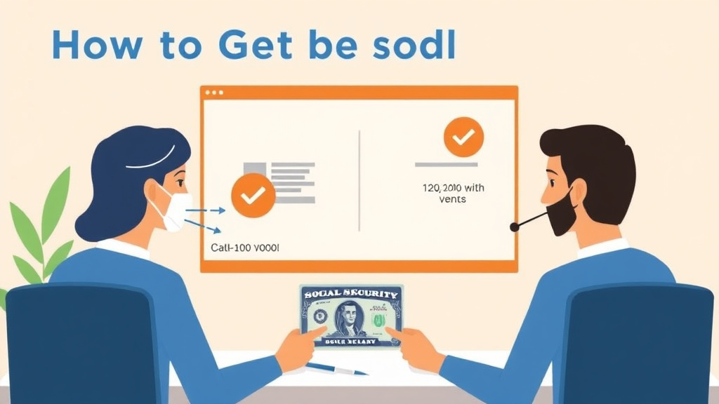 Process flow illustration for putting get a Social Security Card for Benefit Applications into action