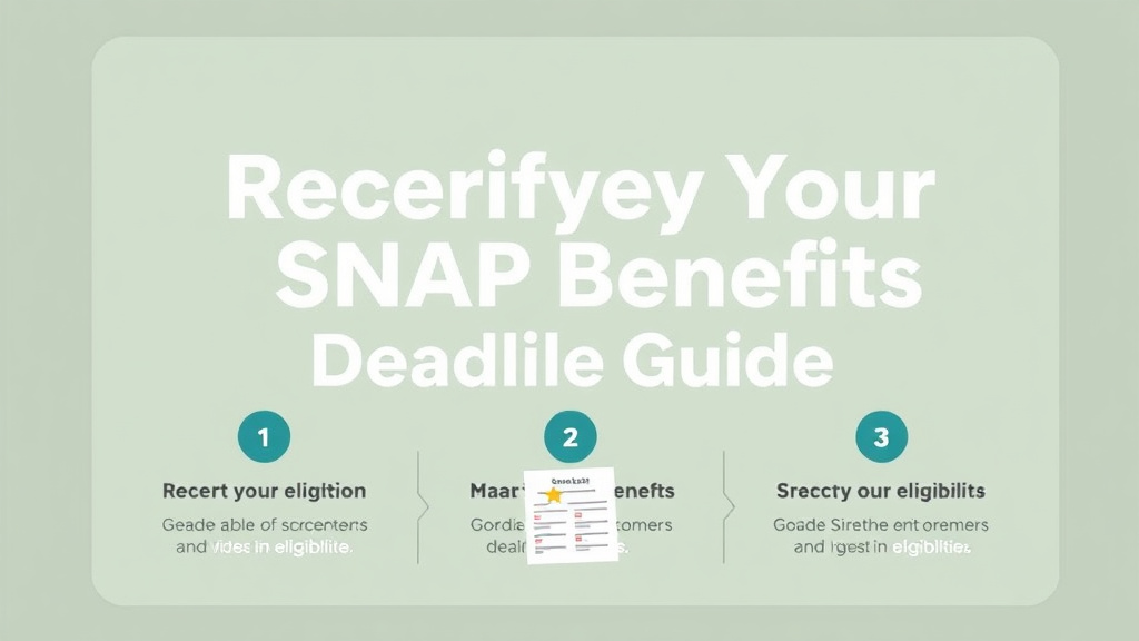 Step-by-step visual guide for implementing recertify Your SNAP Benefits: Deadline Guide