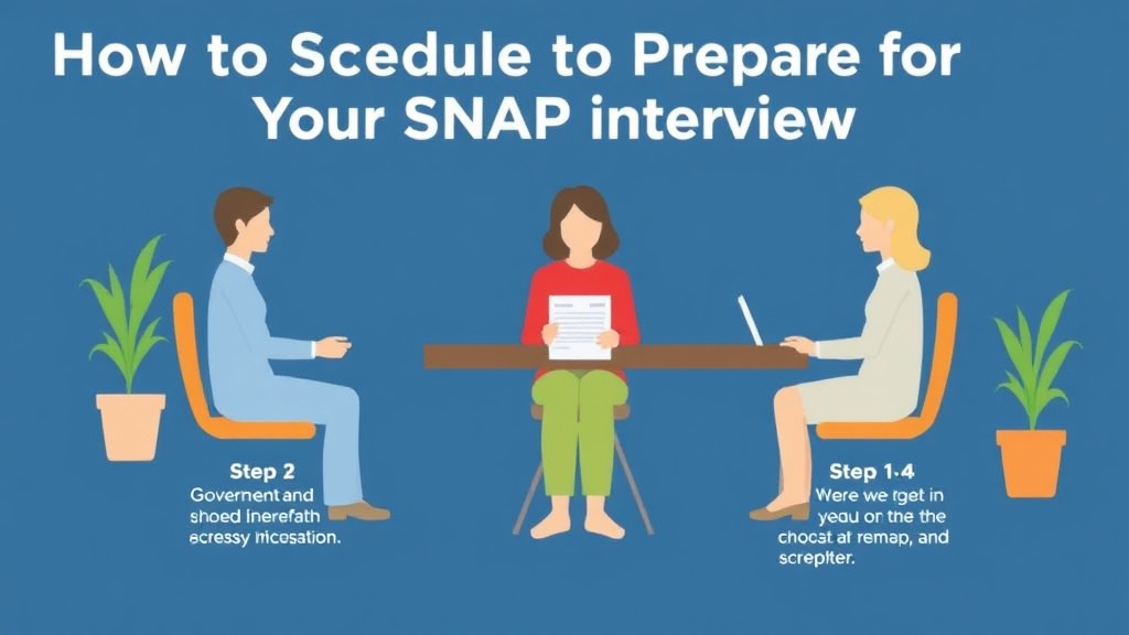 Process flow illustration for putting schedule and Prepare for Your SNAP Interview into action