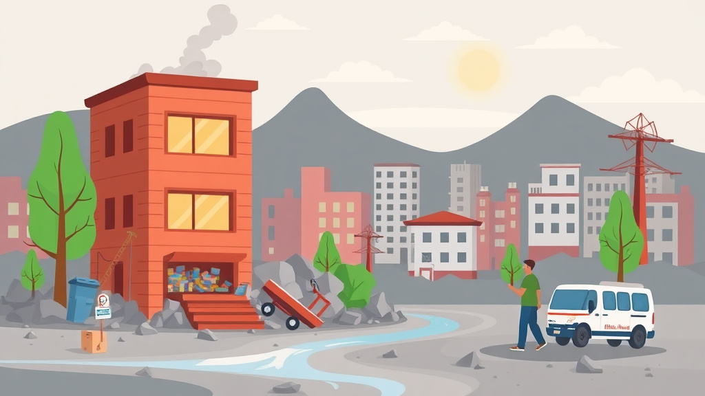 A professional illustration depicting benefits After an Earthquake: Emergency Assistance