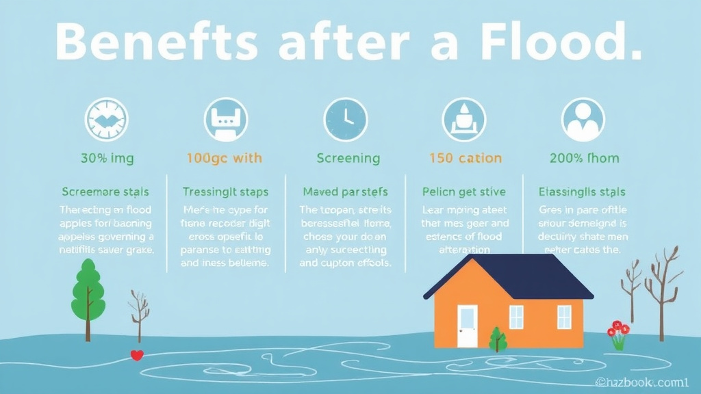 Step-by-step visual guide for implementing benefits After a Flood: FEMA, SBA, and Insurance