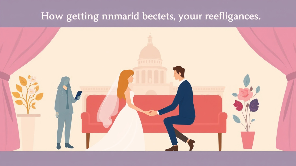 An informative visual explaining how Getting Married Affects Your Benefits for beginners and professionals